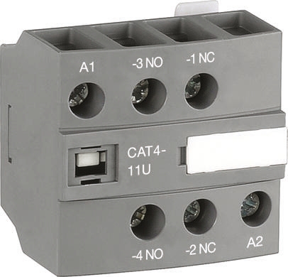 ABB Auxiliary Contact, 2 Contact, 1NC + 1NO, Front Mount CAT4