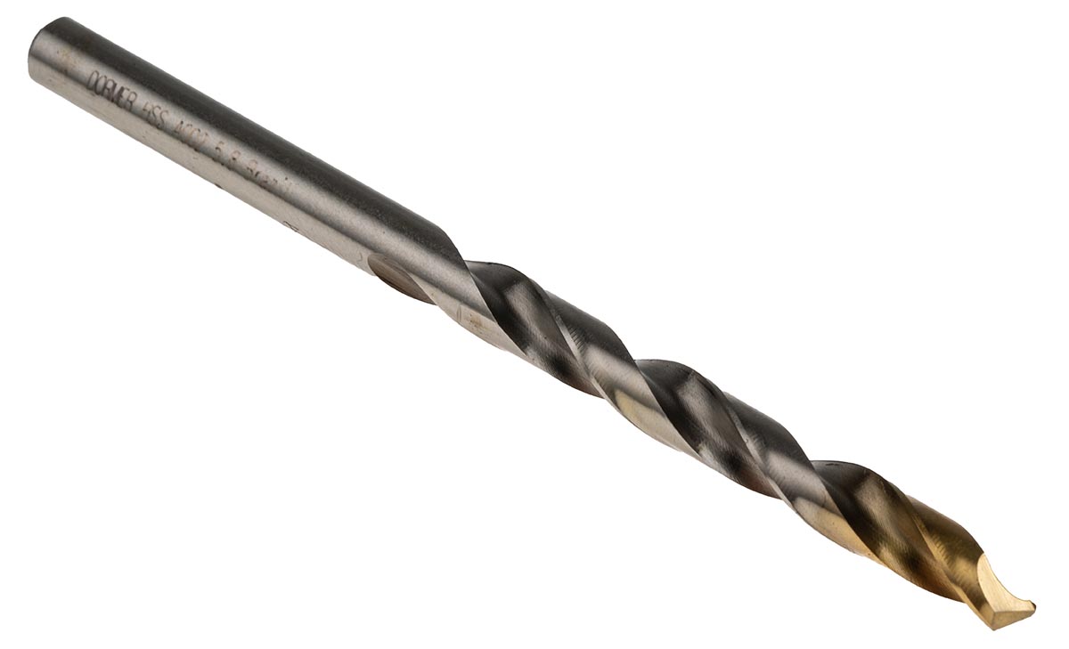Dormer A002 Series HSS-TiN Twist Drill Bit, 5.8mm Diameter, 93 mm Overall