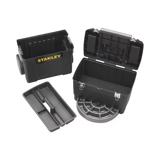 Stanley 3 drawers  Plastic Tool Box 2 Wheels, 473 x 470 x 619mm