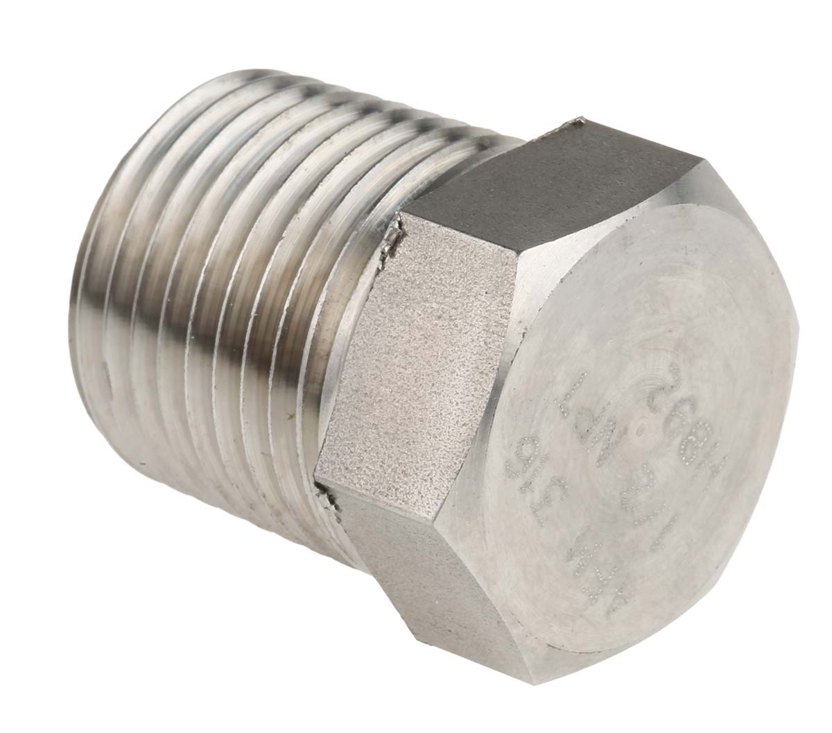 RS PRO Stainless Steel Pipe Fitting Hexagon Plug, Male NPT 1/2in