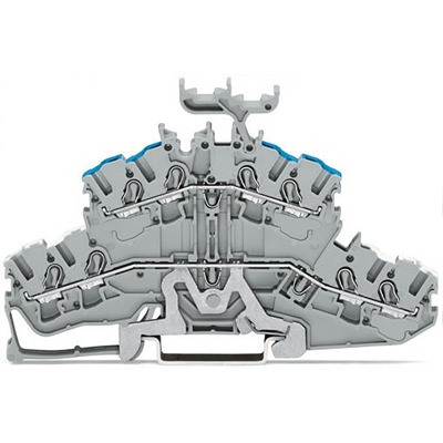 WAGO 2002-2458 TOPJOB S Series Grey, 2.5mm², 2-Level, Push In Termination, ATEX, CSA, IECEx