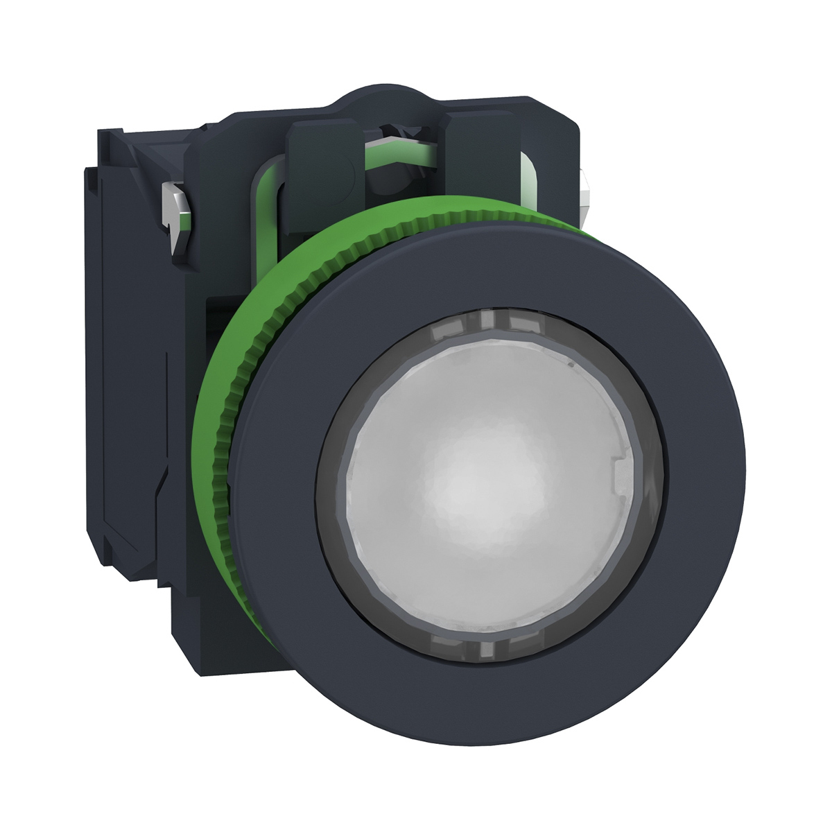 Schneider Electric Harmony Series Illuminated Push Button Complete Unit, Panel Mount, 30mm Cutout, SPDT