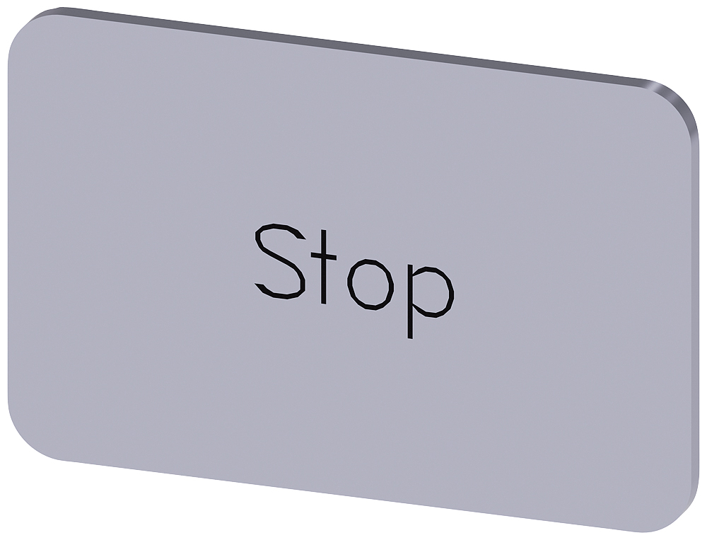 Siemens Labeling plate, Stop