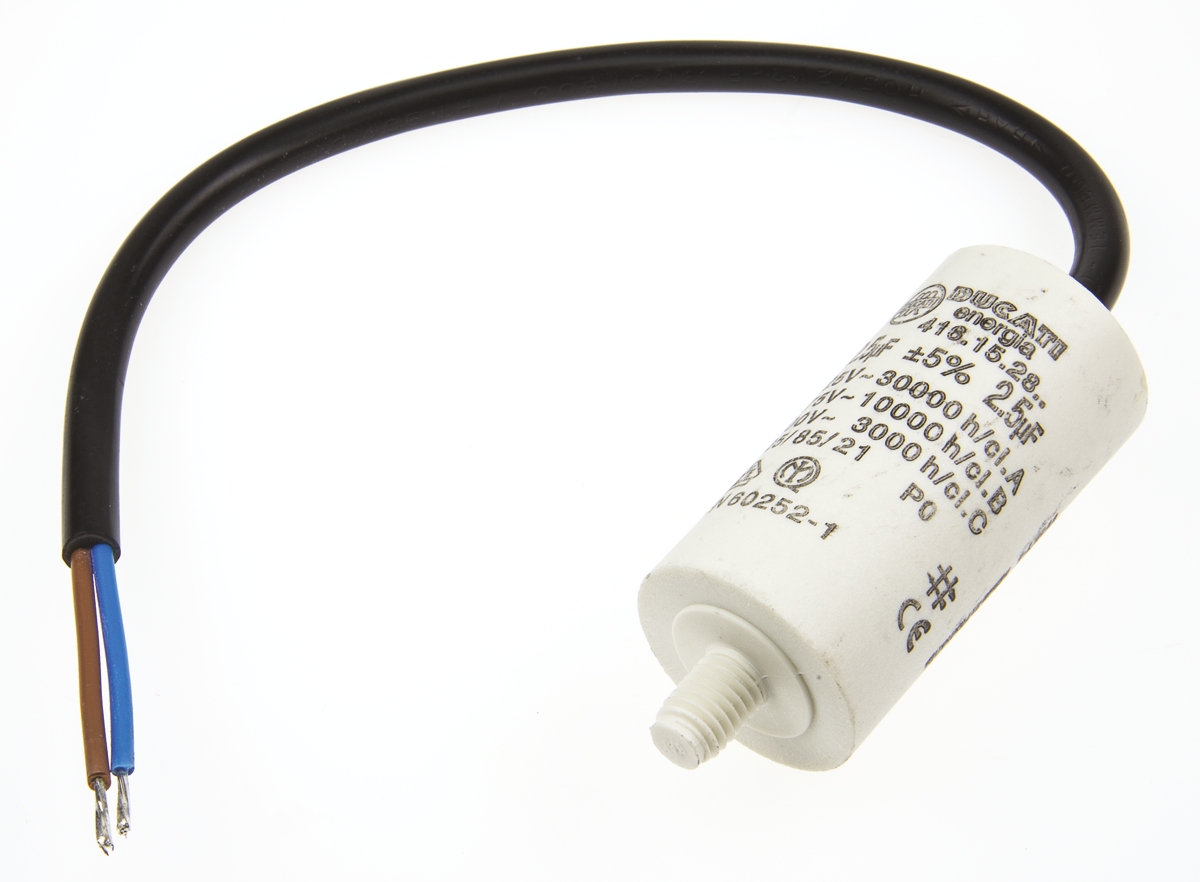 Ducati Energia 4.16.15 Polypropylene Film Capacitor, 400 → 500V ac, ±5%, 2.5μF, Stud Mount