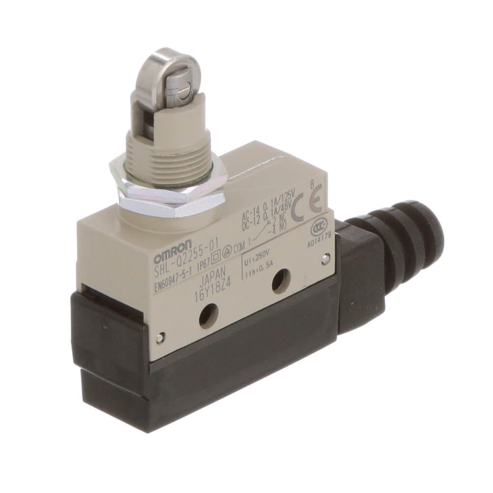 Omron SHL Series Plunger Limit Switch, 1NC/1NO, IP67, SPDT, Zinc Housing, 125V ac Max, 10A Max