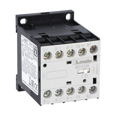 Lovato BG12 Contactor, 24 V ac Coil, 3-Pole, 12 A, 22 kW, 1NO, 690 V