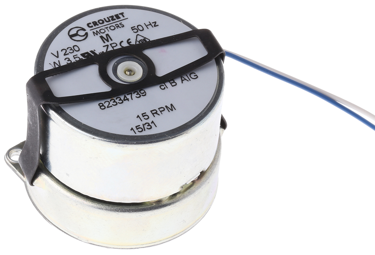 Crouzet Clockwise Synchronous Geared AC Geared Motor, 3 W, 230 V