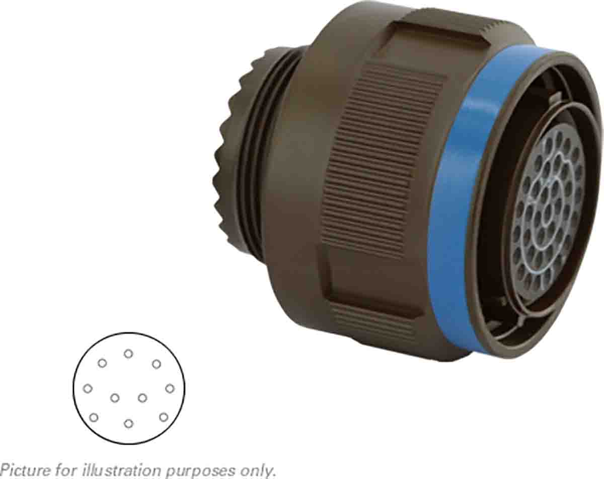 Souriau Sunbank by Eaton, 8D, Copper Alloy 10 Way Cable Mount MIL Spec Circular Connector Plug, Socket Contacts,Shell