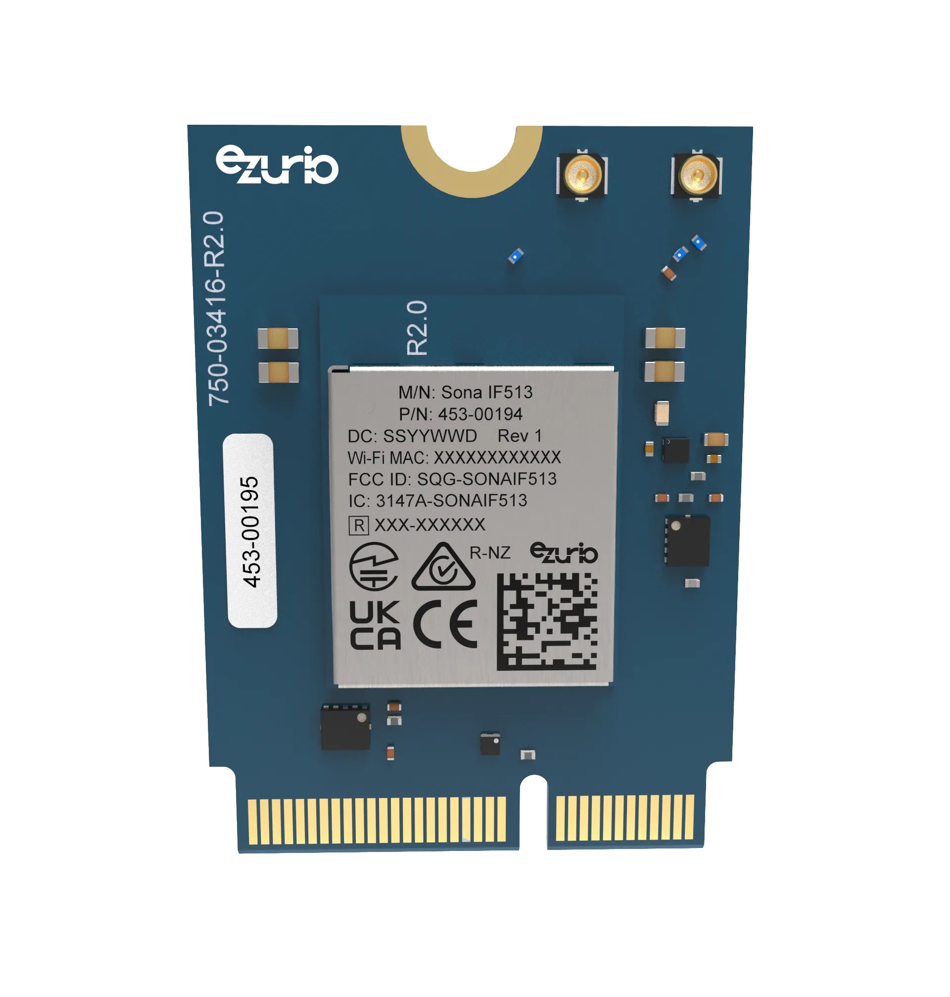 Ezurio 453-00195 2.2V WiFi Module PCM, SDIO, UART