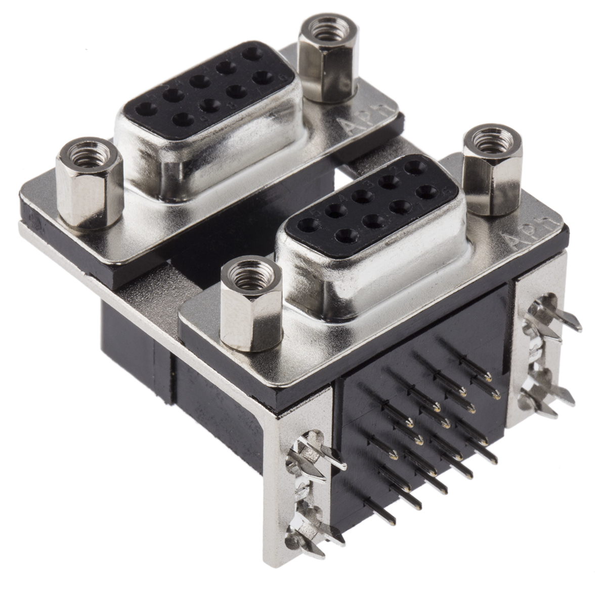 Amphenol Communications Solutions L17H 9 Way Right Angle Through Hole D-sub Connector Socket, 2.77mm Pitch, with 4-40