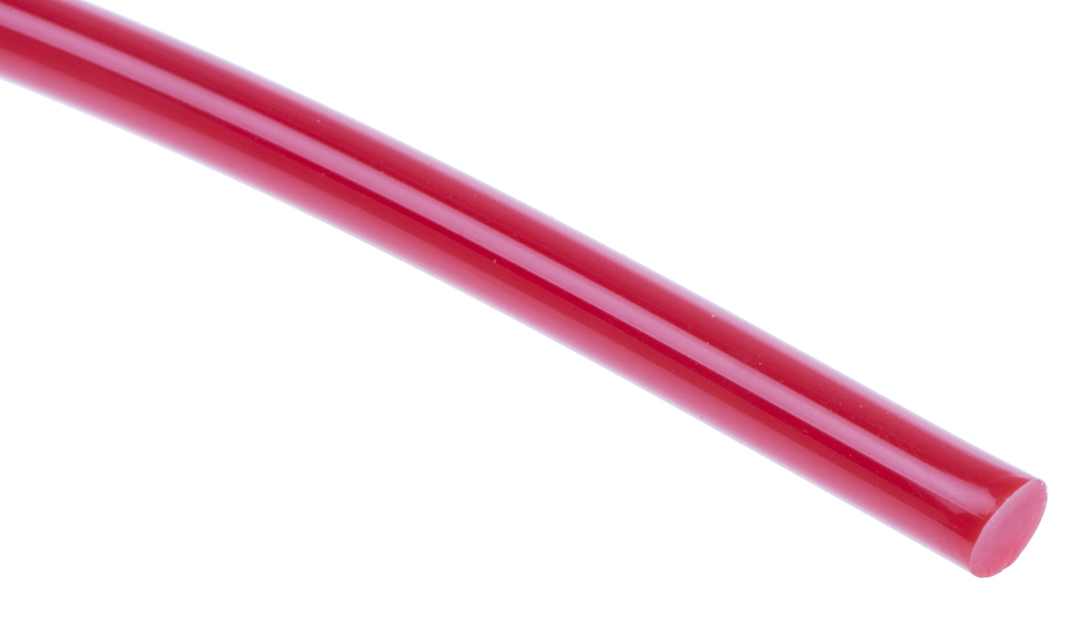 RS PRO 30m 5mm diameter Red Round Polyurethane Belt for use with 50mm minimum pulley diameter
