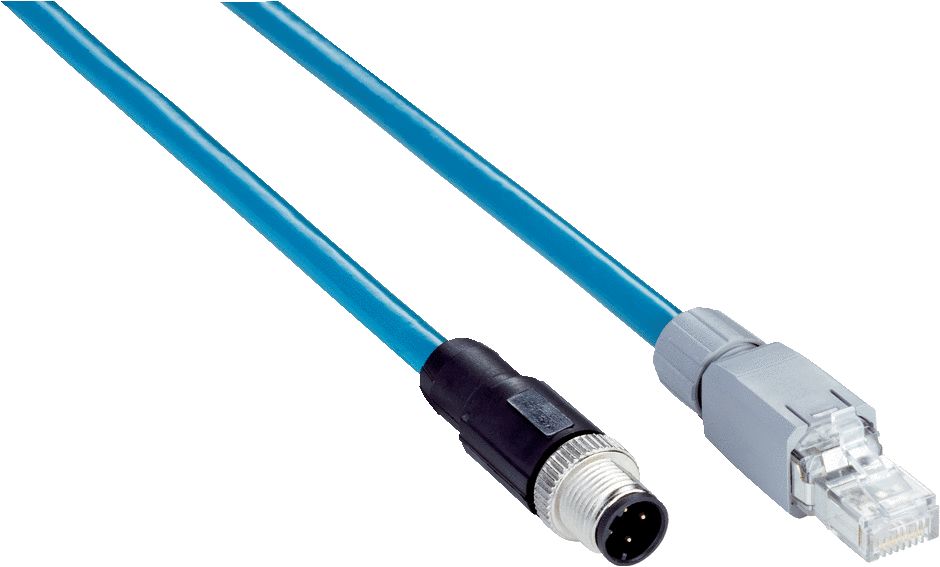 SICK Male 8 way Straight M12 to Male 8 way Free Cable End Connector Cable, 2 m