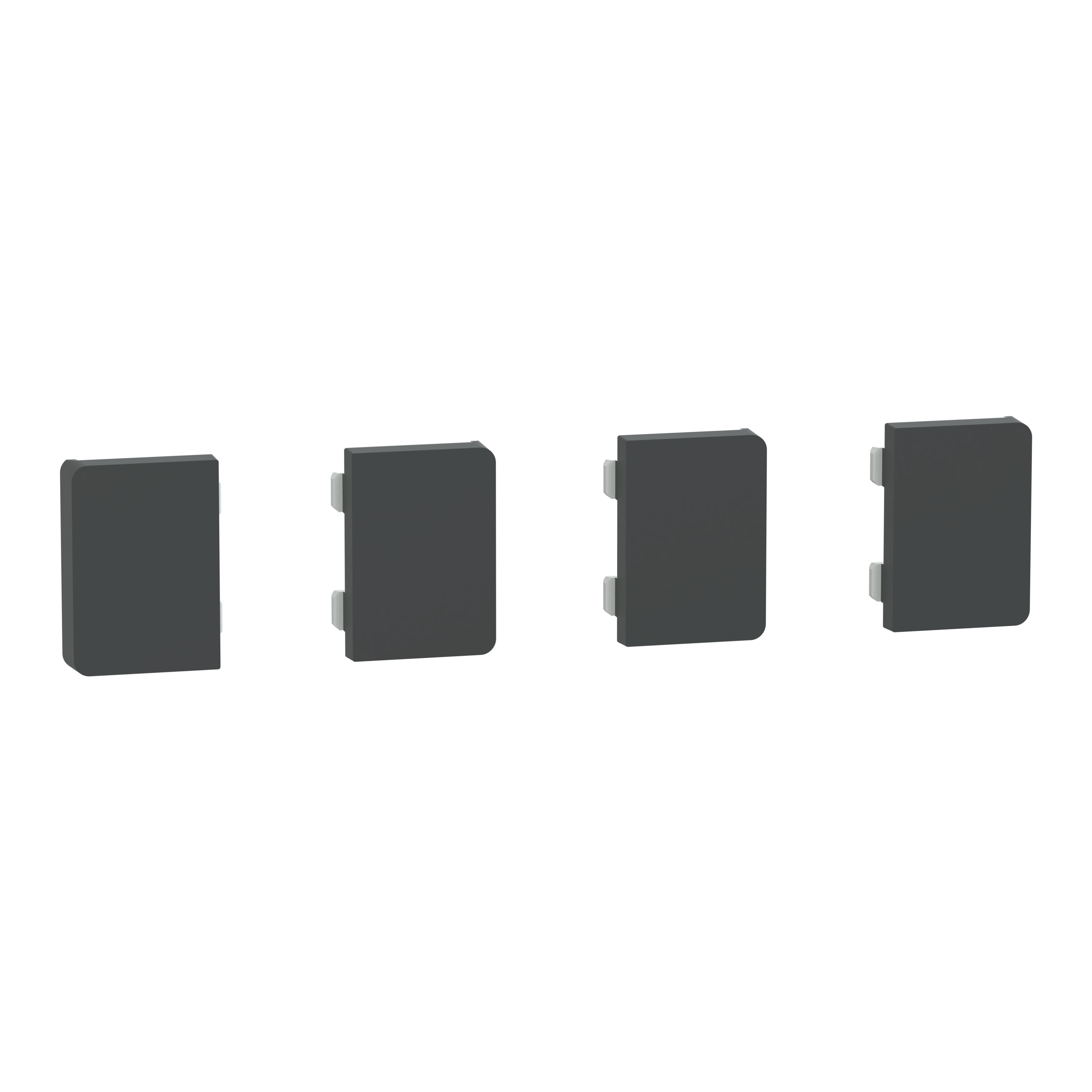 Schneider Electric Anthracite 4 Gang Cover