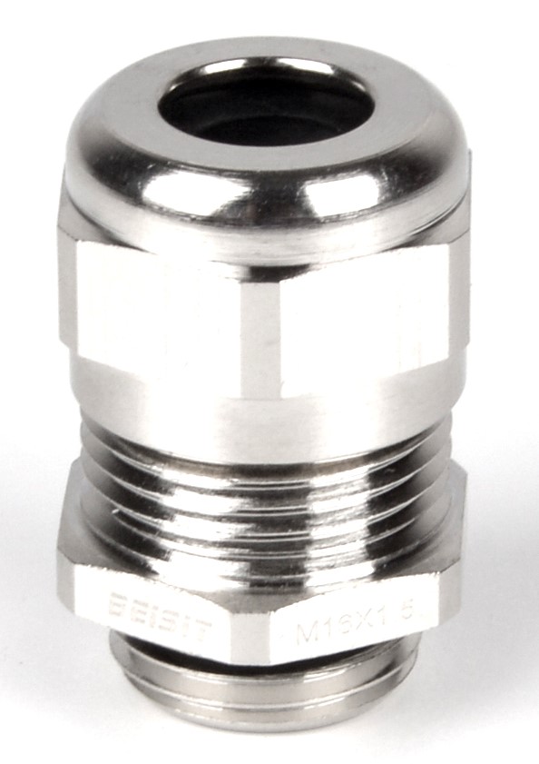 RS PRO Metallic Nickel Plated Brass Cable Gland, M12 Thread, 3mm min., 6.5mm max., IP68