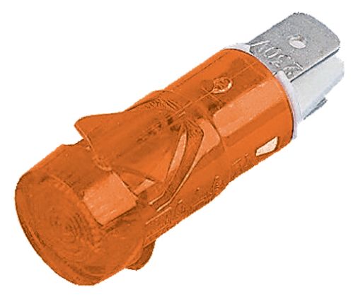 Arcolectric (Bulgin) Ltd 2870 Series Neon Panel Mount Indicator, 230V ac, 12.7mm Mounting Hole Size, Solder Tab