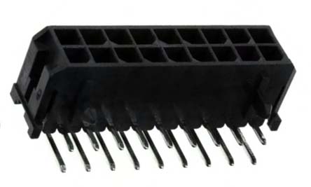 Molex Micro-Fit 3.0 Series Right Angle Through Hole PCB Header, 18 Contact(s), 3 mm Pitch, 2 Row, Shrouded