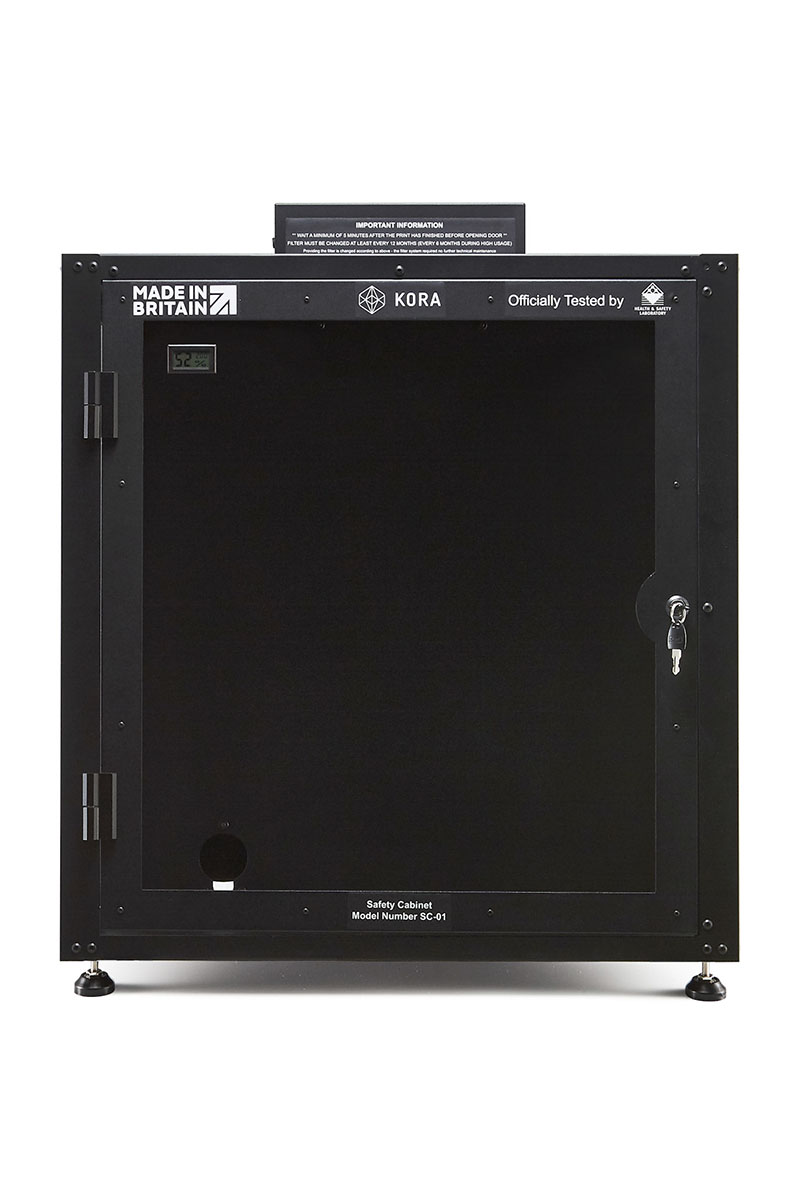 Kora Black 3D Printer Enclosure Powder Coated Steel 662 x 662 x 800mm 911078780