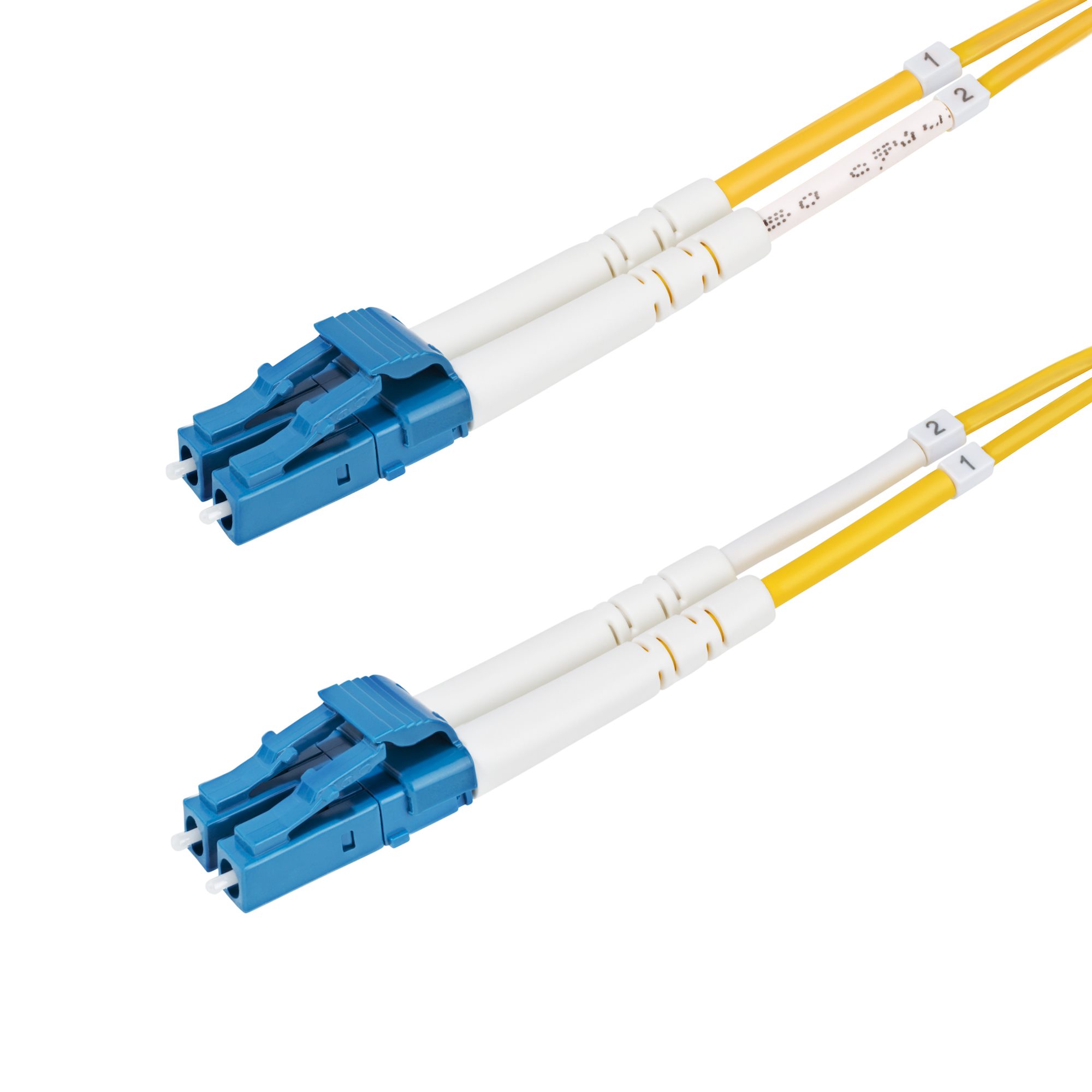 StarTech.com LC to LC Duplex Single Mode OS2 Fibre Optic Cable, Yellow, 6m