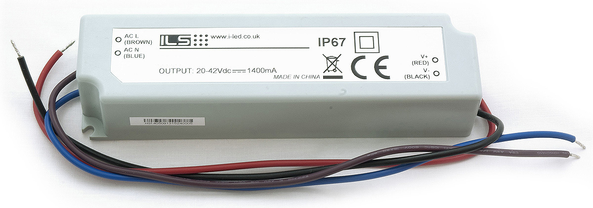 ILS LED Driver, 40 → 110V Output, 60W Output, 500mA Output, Constant Current