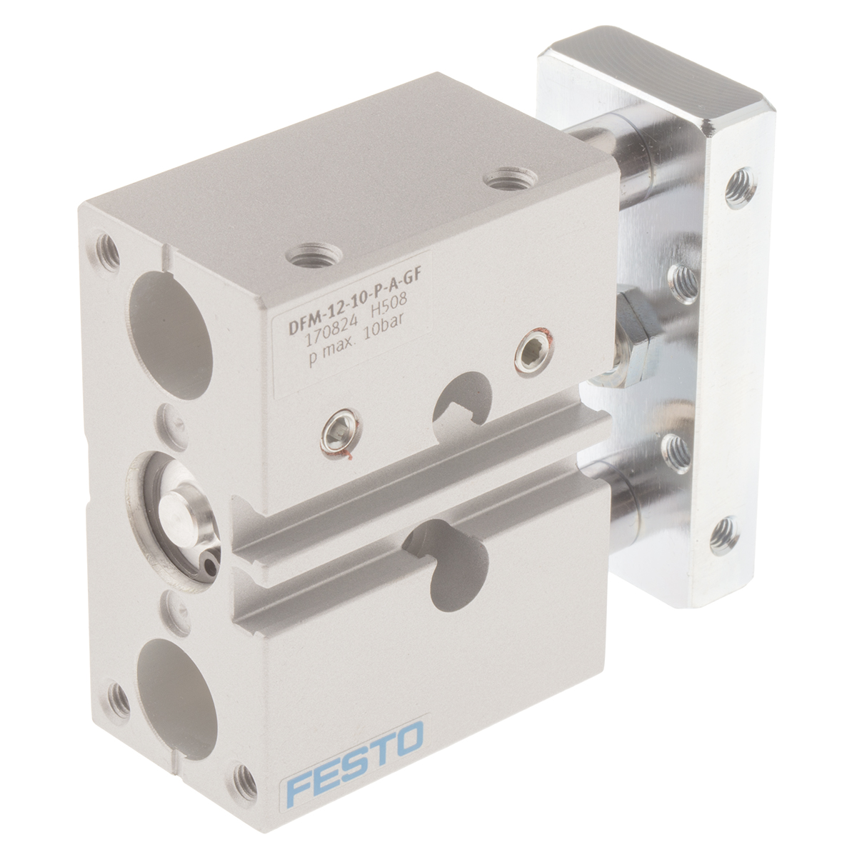 Festo Pneumatic Guided Cylinder - 170824, 12mm Bore, 10mm Stroke, DFM Series, Double Acting