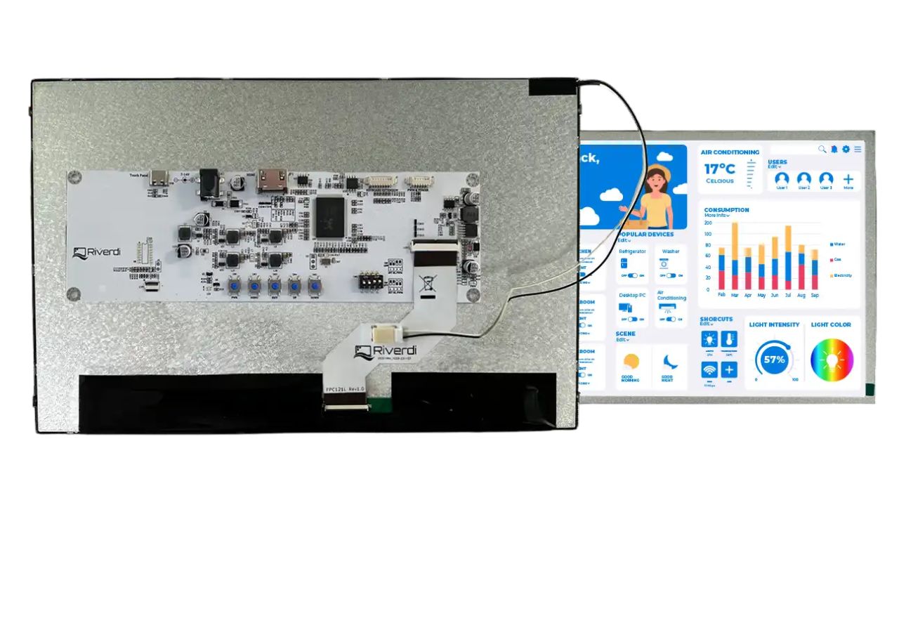 Riverdi RVT121HVHNWN00V1.0A IPS TFT TFT LCD Display, 12.1in, 1280 x 800pixels