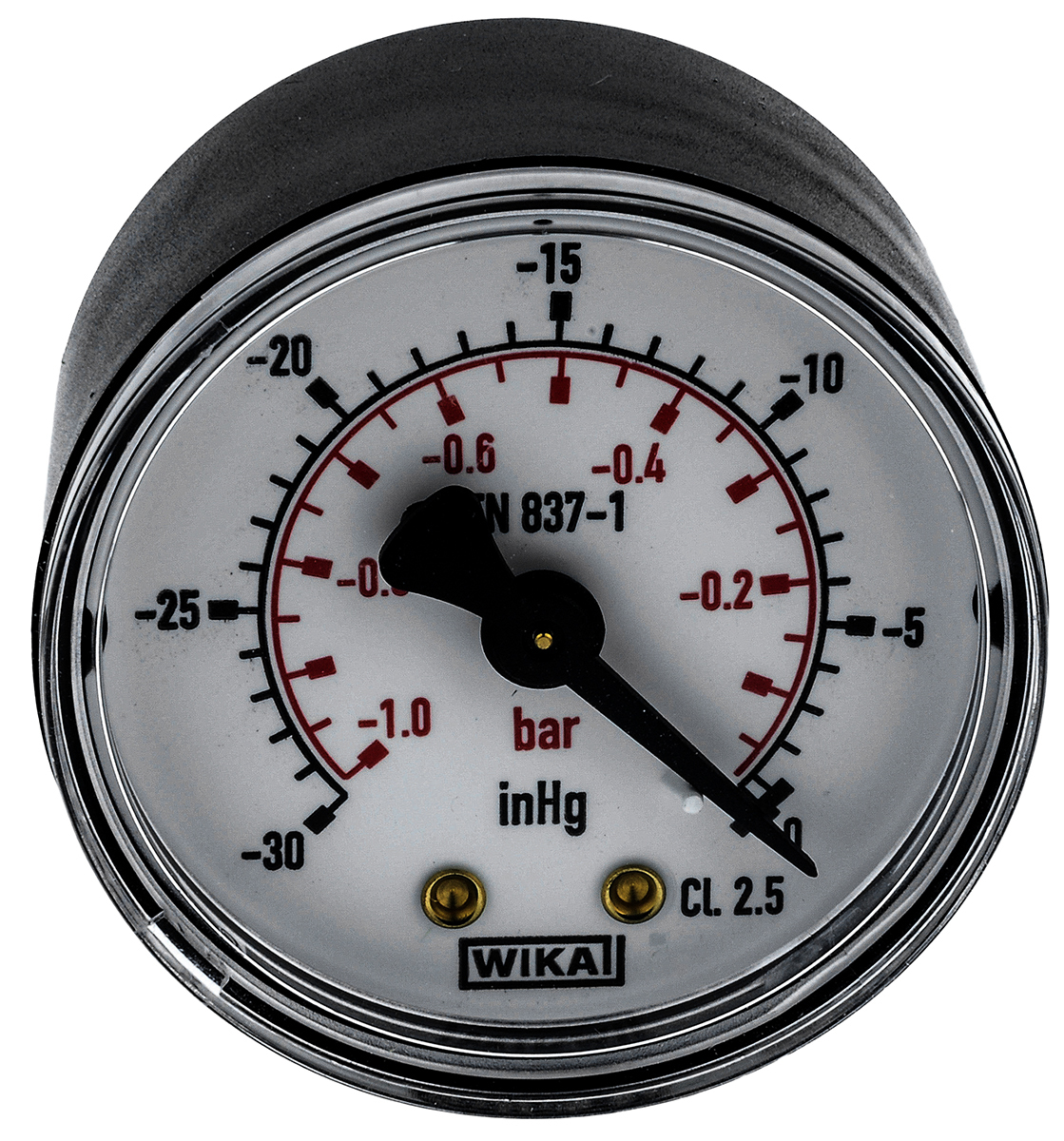 WIKA Analogue Pressure Gauge 0bar Back Entry 50mm Outside Diameter