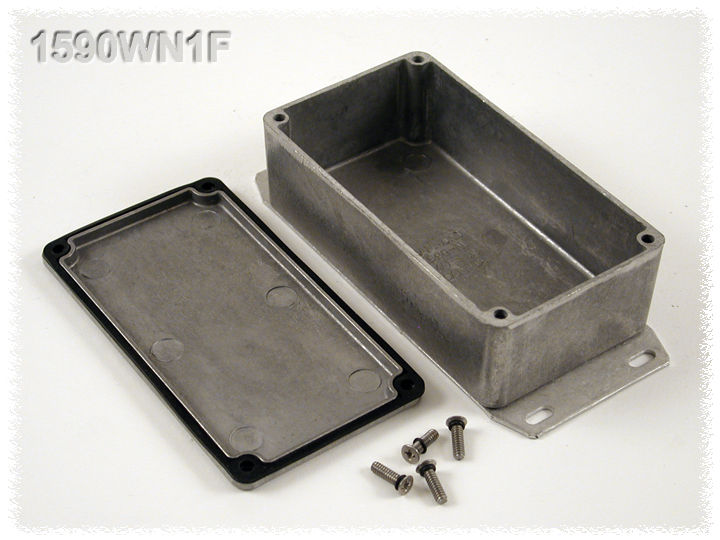 Hammond 1590 Series Die Cast Aluminium Enclosure, IP65, Flanged, 42 x 66 x 121mm
