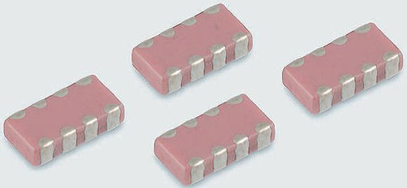 Yageo Array Capacitor 220pF 50V dc ±5% 4-way C0G Dielectric , 0612 (1632M), C-Array, Surface Mount