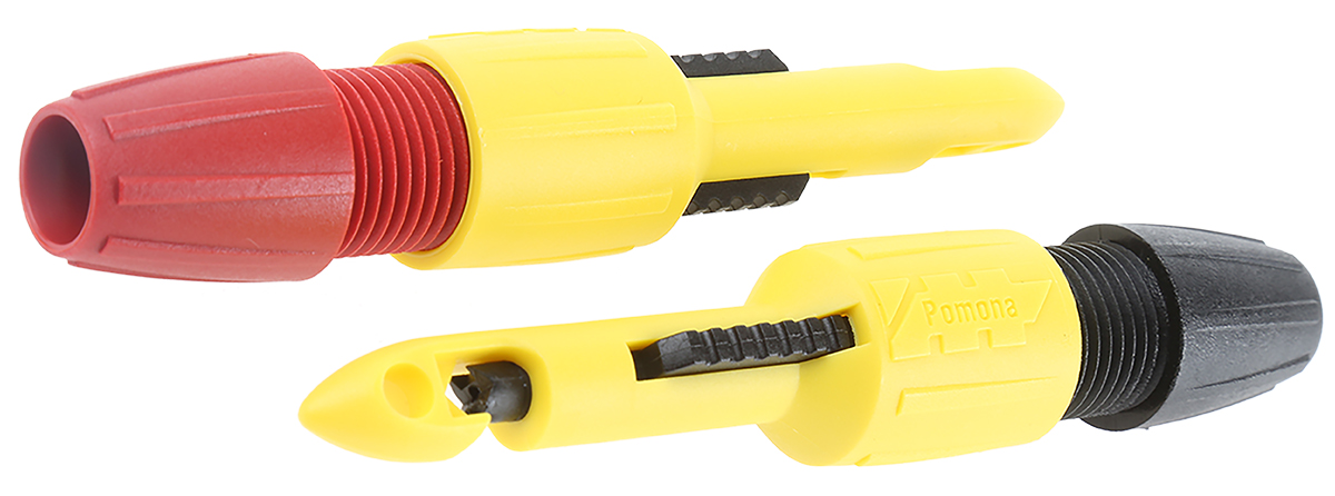 Pomona Black/Red Insulation Piercing Clip Set with Hooked Piercing Blade, 1A, 70V dc, 2mm Socket