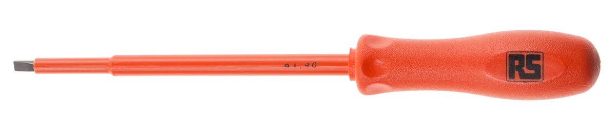 ITL Insulated Tools Ltd Slotted Insulated Screwdriver, 5 x 1 mm Tip, 150 mm Blade, VDE/1000V, 227 mm Overall