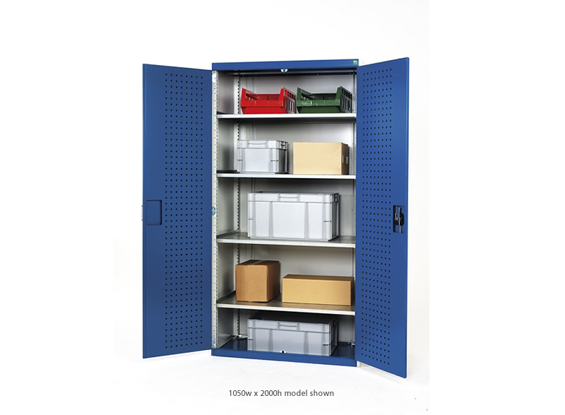 Bott 2 Door Steel Floor Standing Storage Cabinet, 2000 x 1050 x 650mm