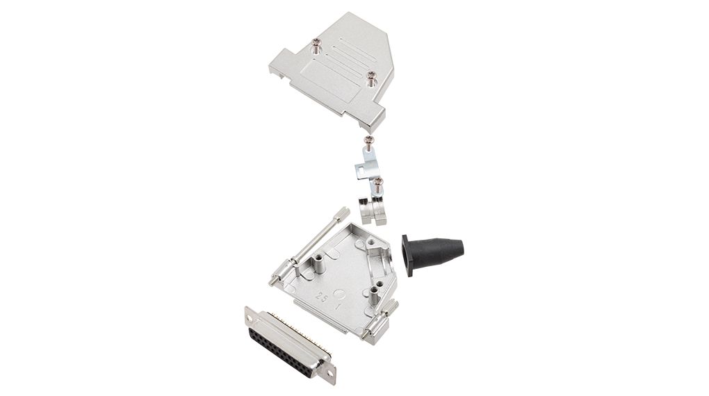 Encitech Connectors 6355 Series Zinc Side Entry D Sub Backshell, 25 Way