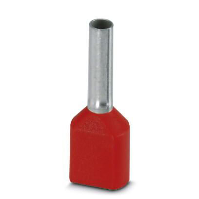 Eaton Insulated Crimp Bootlace Ferrule, 8mm Pin Length, 2.05mm Pin Diameter, Red