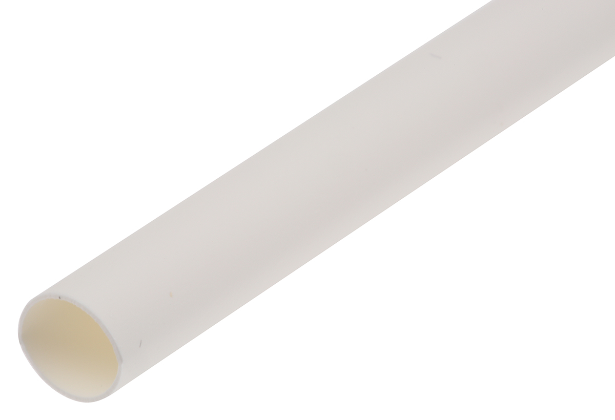 RS PRO Heat Shrink Tubing, White 4.8mm Sleeve Dia. x 1.2m Length 2:1 Ratio