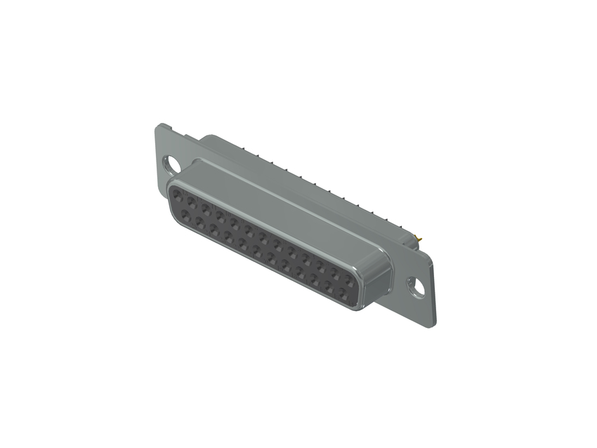 CONEC 25 Way Through Hole D-sub Connector Socket, with Mounting Hole