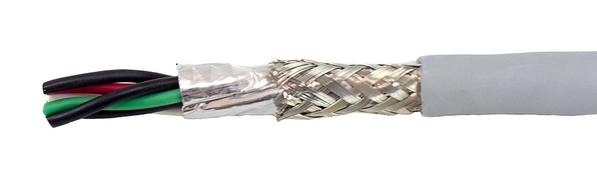 Alpha Wire Ecogen Ecocable Mini Series Data Cable, 3 Pairs, 6 Cores, 0.09 mm², Screened, 28 AWG, 30m, Foil and Braid