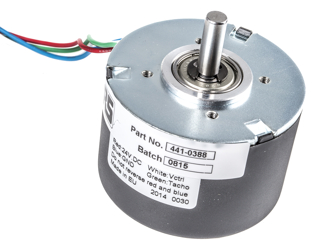 McLennan Servo Supplies Brushless DC Motor, 12 W, 24 V dc, 0.03 Nm, 4550 rpm, 5.99mm Shaft Diameter