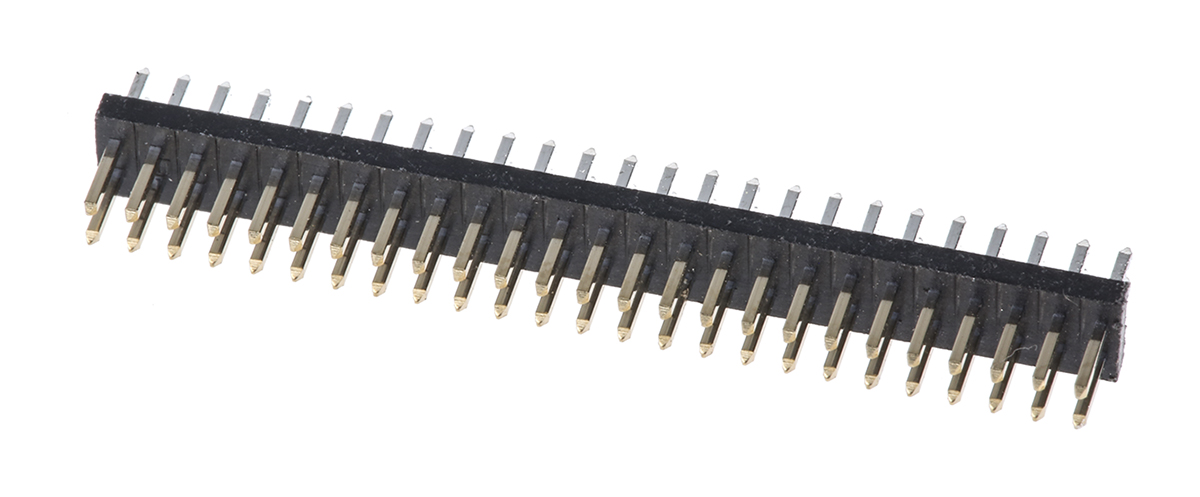 HARWIN Archer M50 Series Straight Through Hole Pin Header, 50 Contact(s), 1.27 mm Pitch, 2 Row, Unshrouded