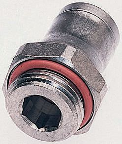 Legris LF3600 Series Straight Threaded Adaptor, G 1/2 Male to Push In 12 mm, Threaded-to-Tube Connection Style