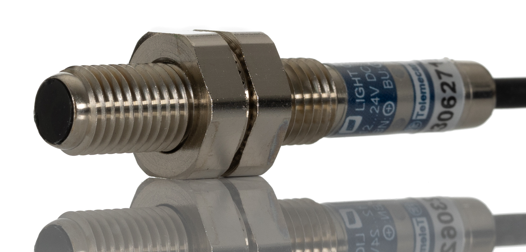Telemecanique Sensors Diffuse Photoelectric Sensor, Barrel Sensor, 70 mm Detection Range
