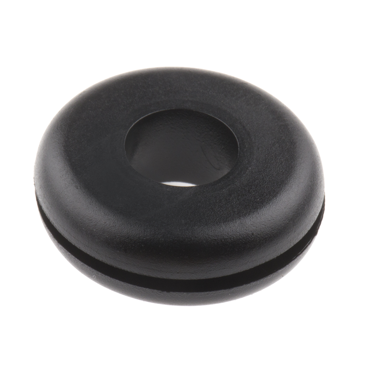 RS PRO Black PVC 14mm Cable Grommet for Maximum of 7mm Cable Dia.
