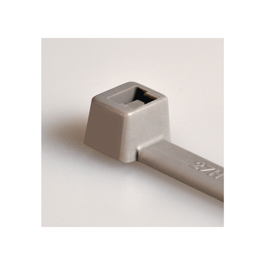 HellermannTyton Cable Tie, Releasable, 200mm x 4.6 mm, Grey Polyamide 4.6, Pk-100