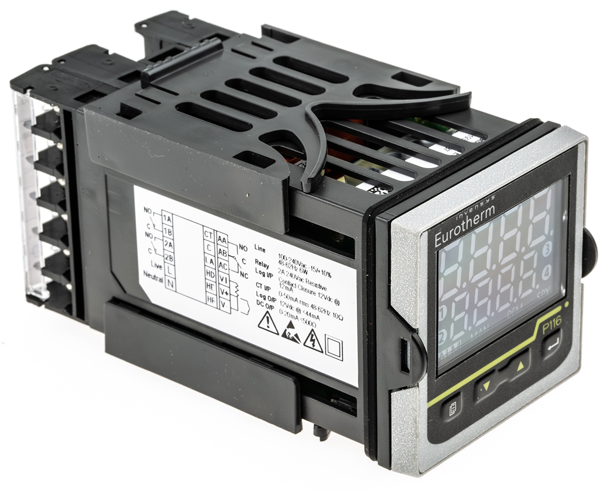 Eurotherm Piccolo P116 Panel Mount PID Temperature Controller, 48 x 48mm 1 (Analogue), 2 (Digital) Input, 1 (relay) 2