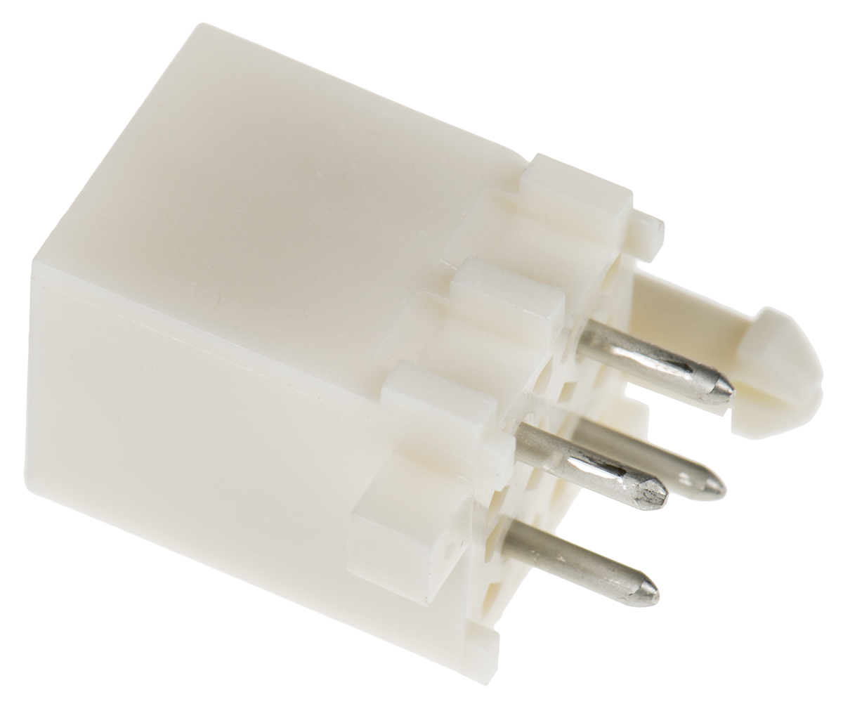 TE Connectivity Mini-Universal MATE-N-LOK Series Straight Through Hole PCB Header, 4 Contact(s), 4.14 mm Pitch, 2 Row,