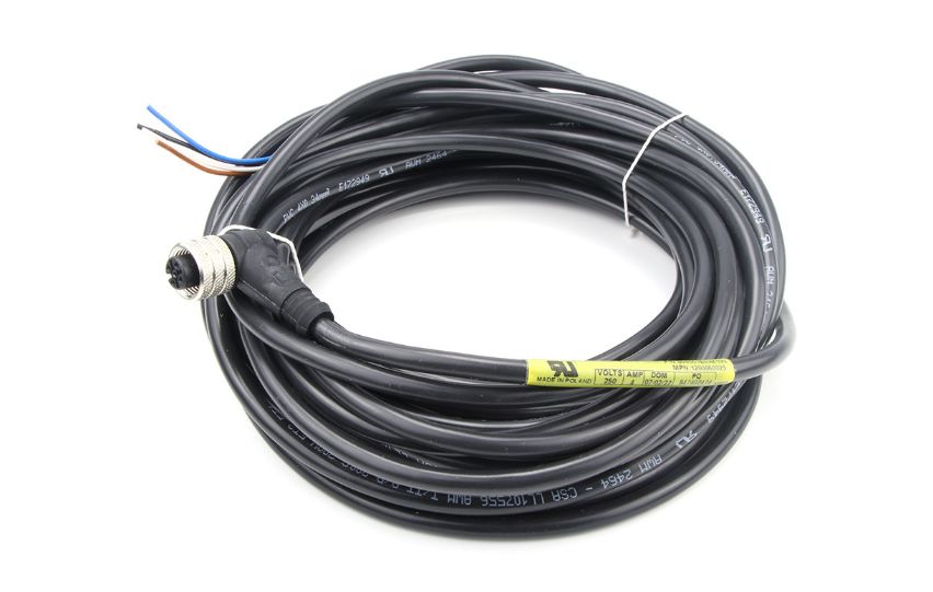 Brad from Molex Female 4 way M12 Micro Change to Male 4 way Pigtail Cordset, 5 m