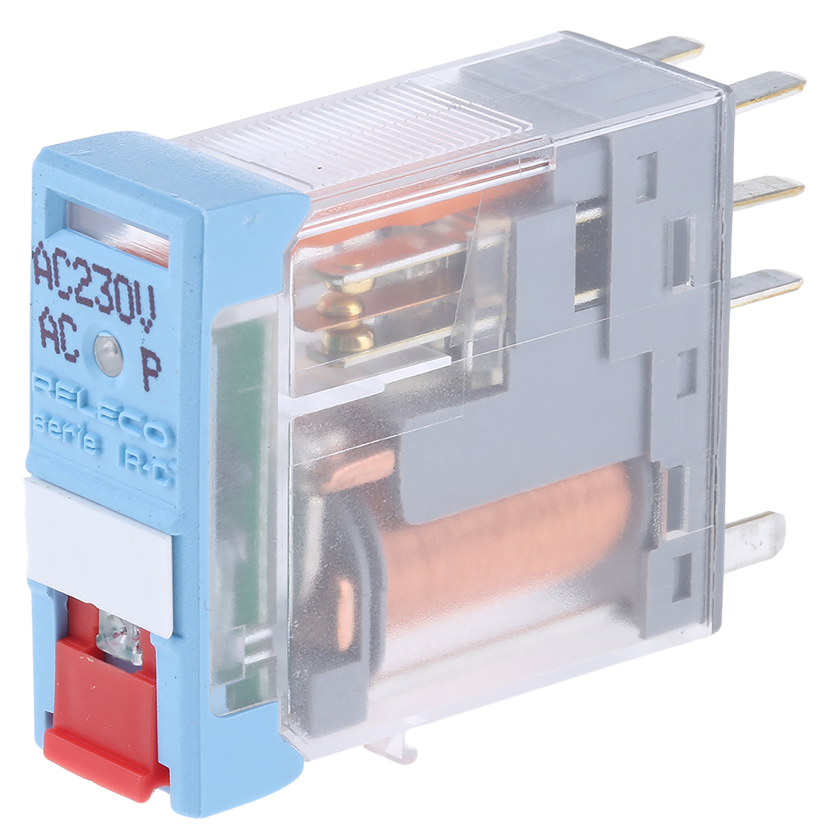 Releco PCB Mount Power Relay, 230V ac Coil, 5A Switching Current, DPDT