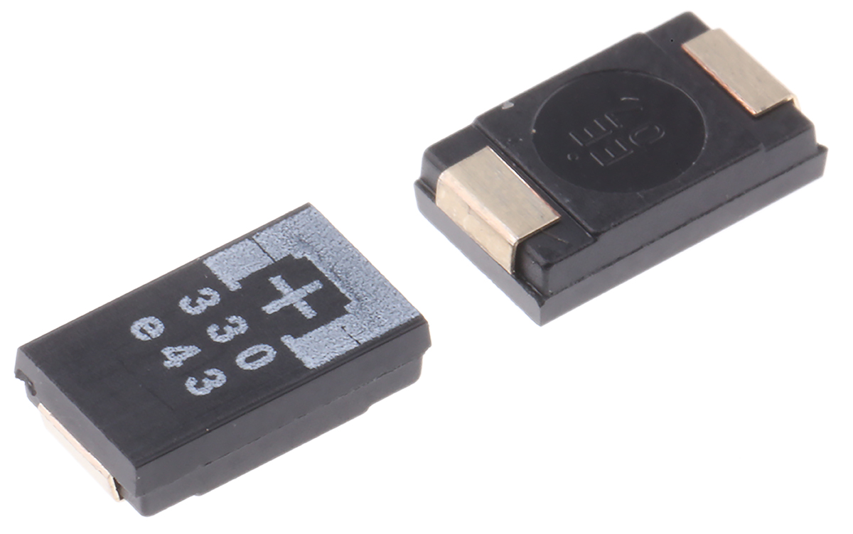 Panasonic 330μF Surface Mount Polymer Capacitor, 2.5V dc