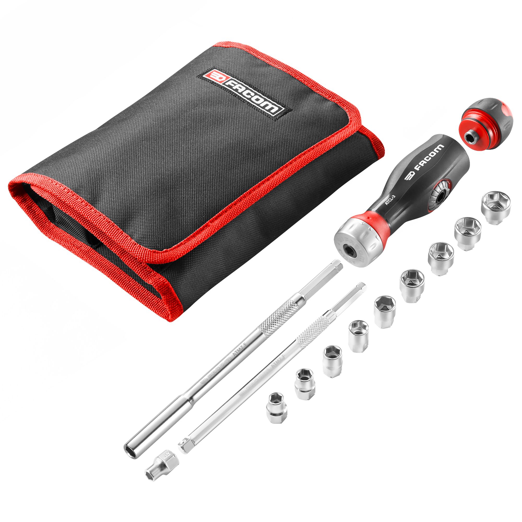 Facom 1/4 in Hexagon Hexagon Ratchet Screwdriver Chrome Chrome Vanadium Steel
