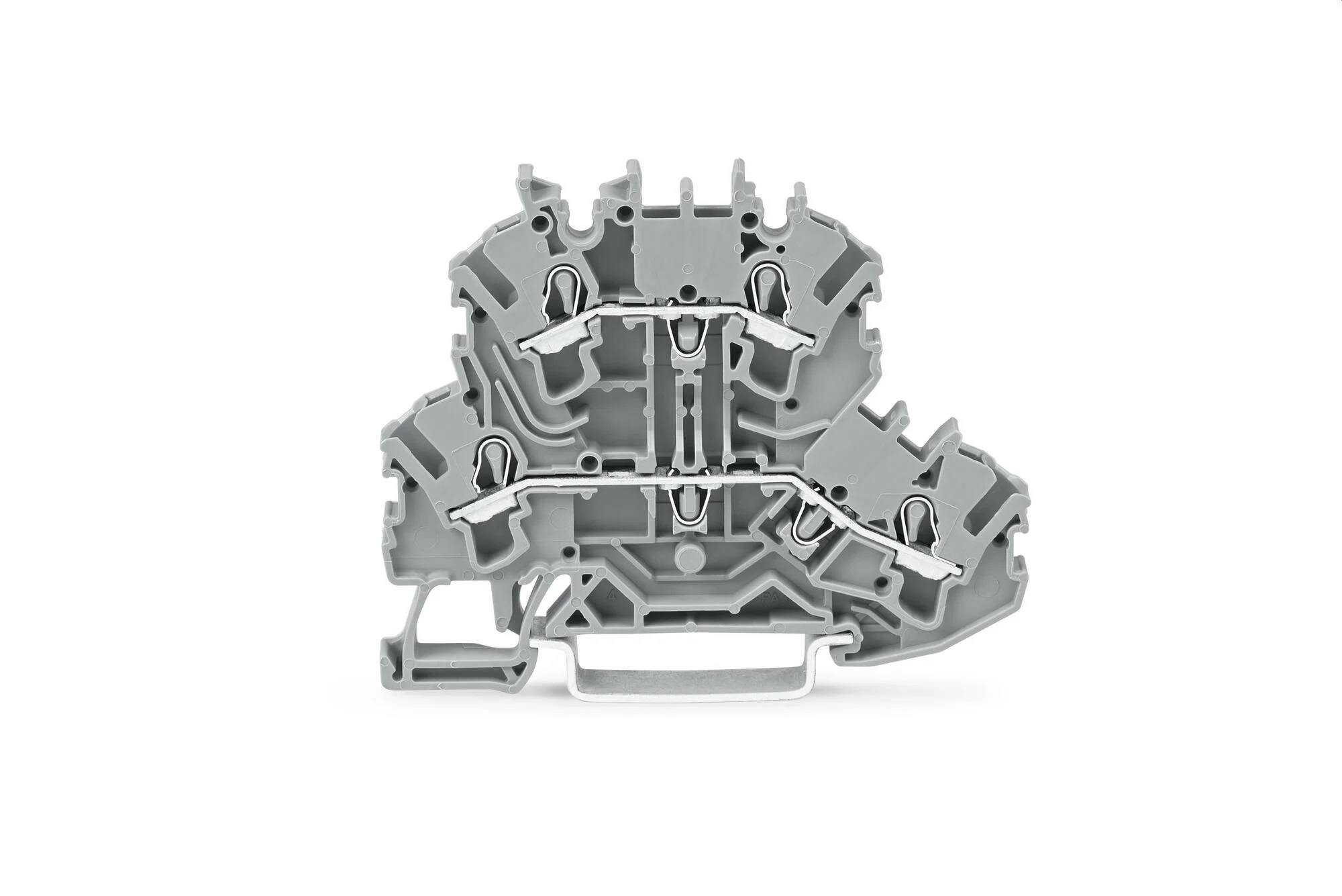 WAGO 2002-2201 TOPJOB S, 2002 Series Grey, 2.5mm², Double-Level, Push-In Cage Clamp Termination, ATEX, IECEx