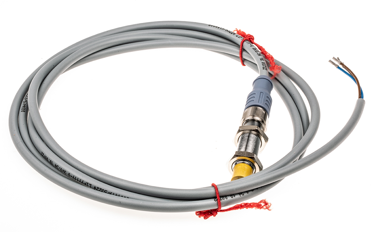Turck Inductive Threaded Barrel Proximity Sensor, M12, 10 mm Detection, PNP NO, 10 → 30 V dc